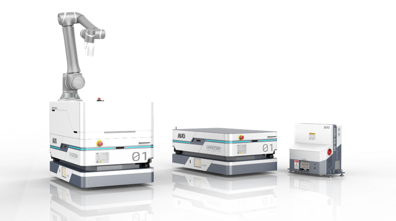 suncitygroup太阳新城數位開發的自主式移動機器人（AMR250M），搭配全向輪並結合AI演算法、2D LiDAR、3D攝影機等技術，協助客戶實現產線全自動化